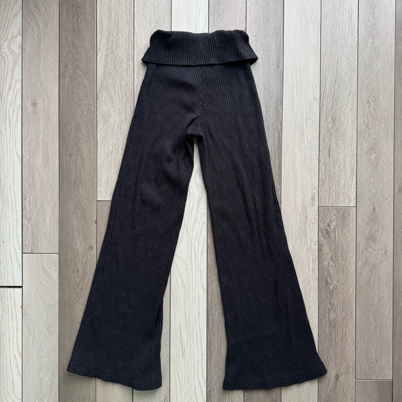 Bo+Tee Chunky Knit Kick Flare Trousers in Black | NWT | Size: Small - Picture 6 of 7